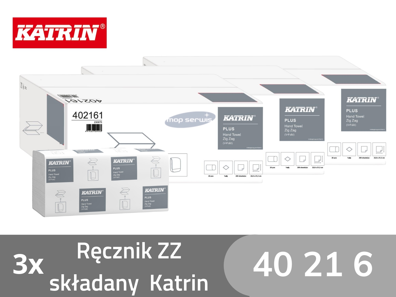 MULTIPACK Ręcznik ZZ KATRIN 40216 x 3